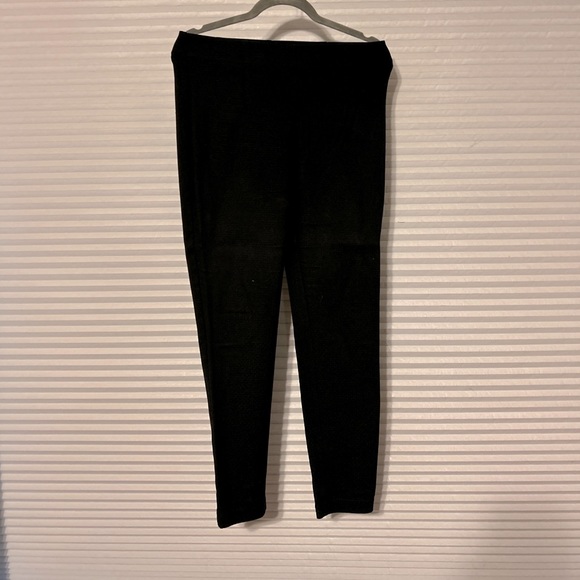 EUc Black Textured Calvin Klein Skinny Pull On Pants 8 - Picture 1 of 7